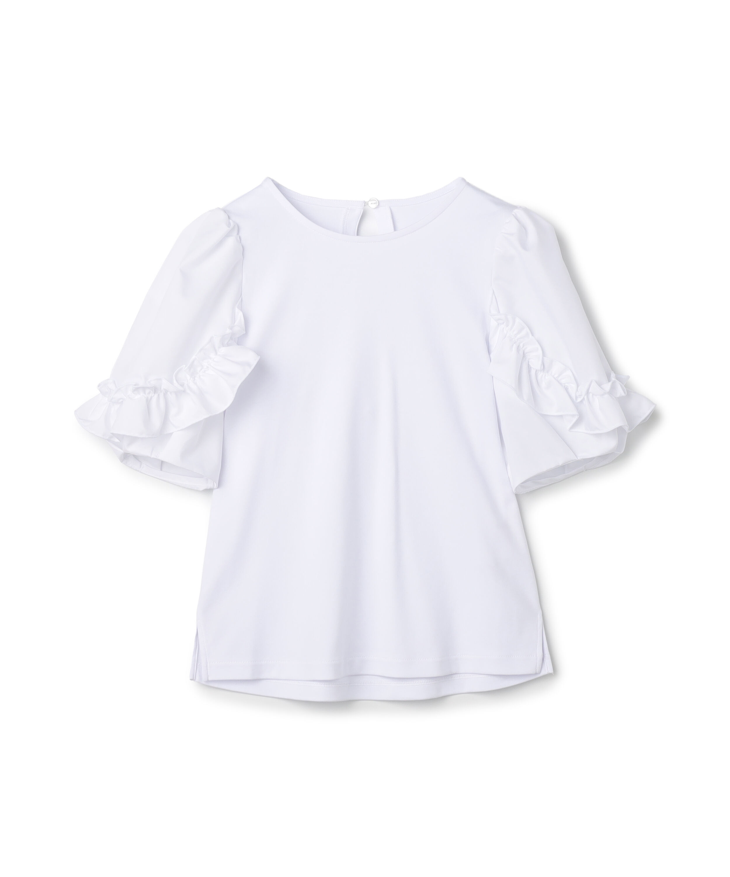  「フリルスリーブドッキングカットソー」|Tシャツ・カットソー|