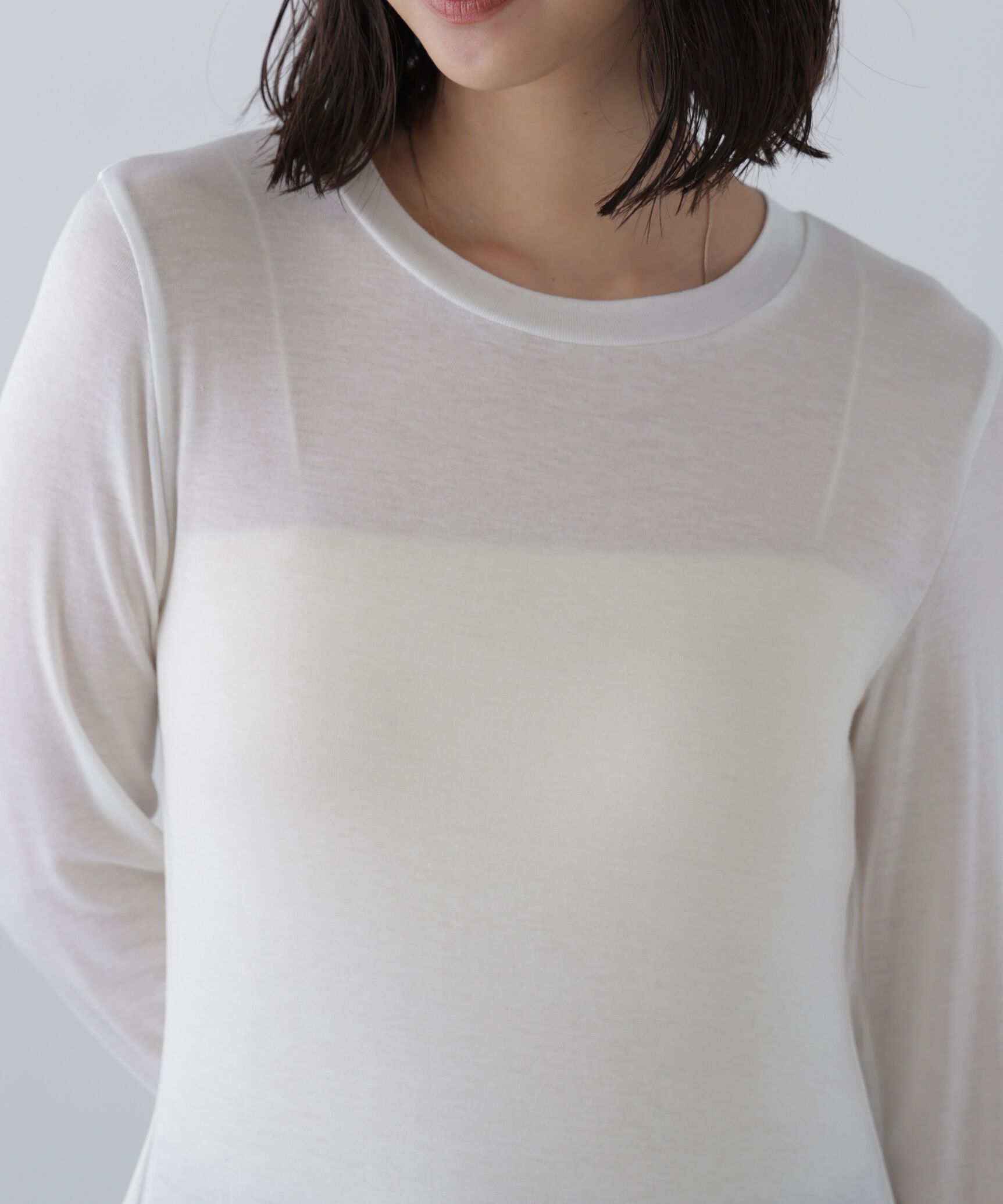  「長袖裾フリルカットソー」|Tシャツ・カットソー|