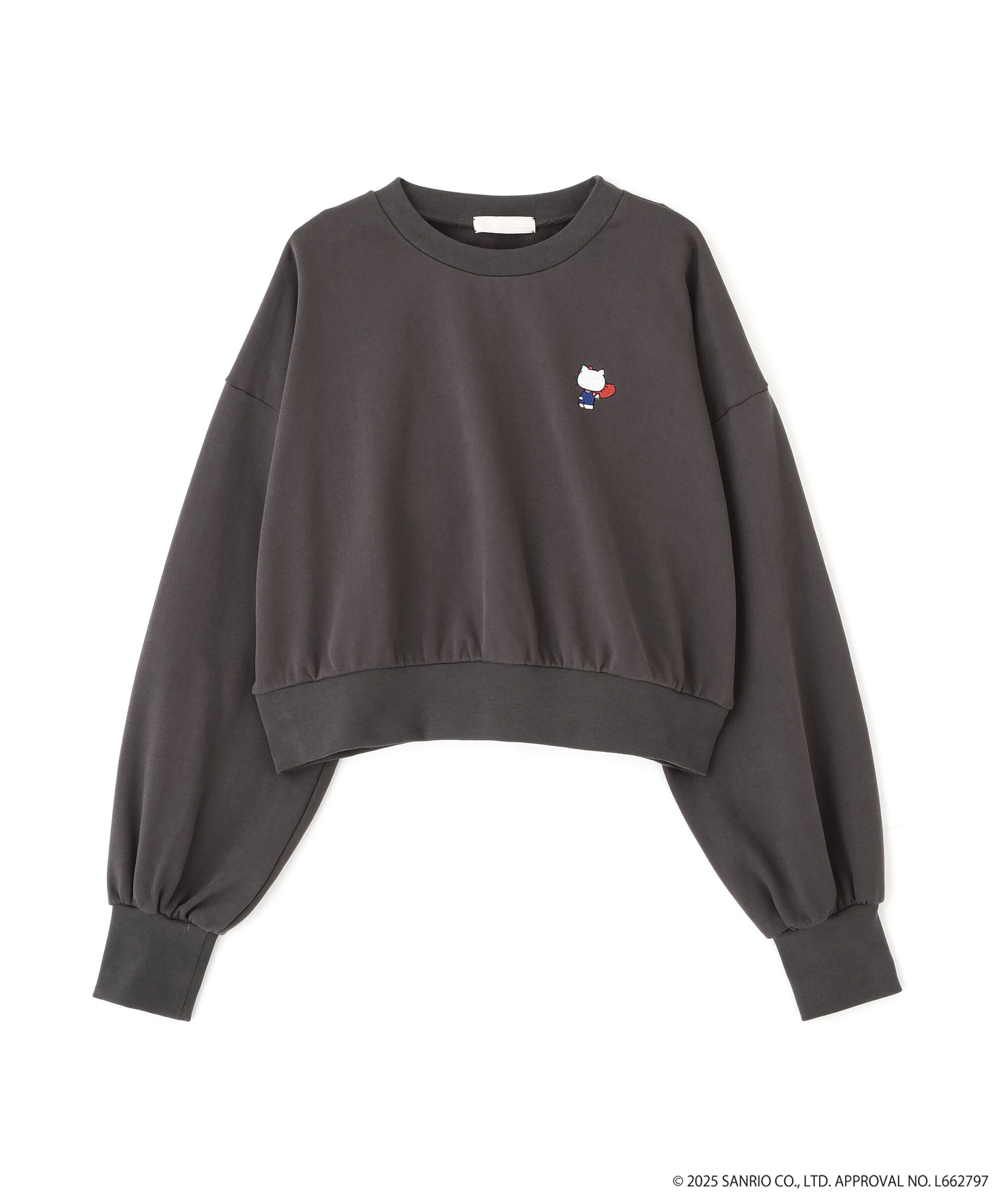  「ｻﾝﾘｵｷｬﾗｸﾀｰｽﾞｺﾗﾎﾞ SHORT SWEAT ｼｮｰﾄｽｳｪｯﾄ 胸KITTY&times; 」|Tシャツ・カットソー|