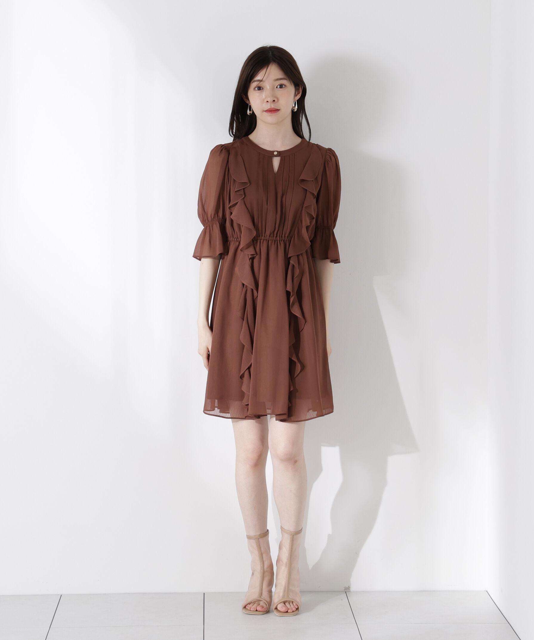 PROPORTION BODY DRESSING「《EDIT COLOGNE》フリル楊柳ミニワンピース」|ワンピース|