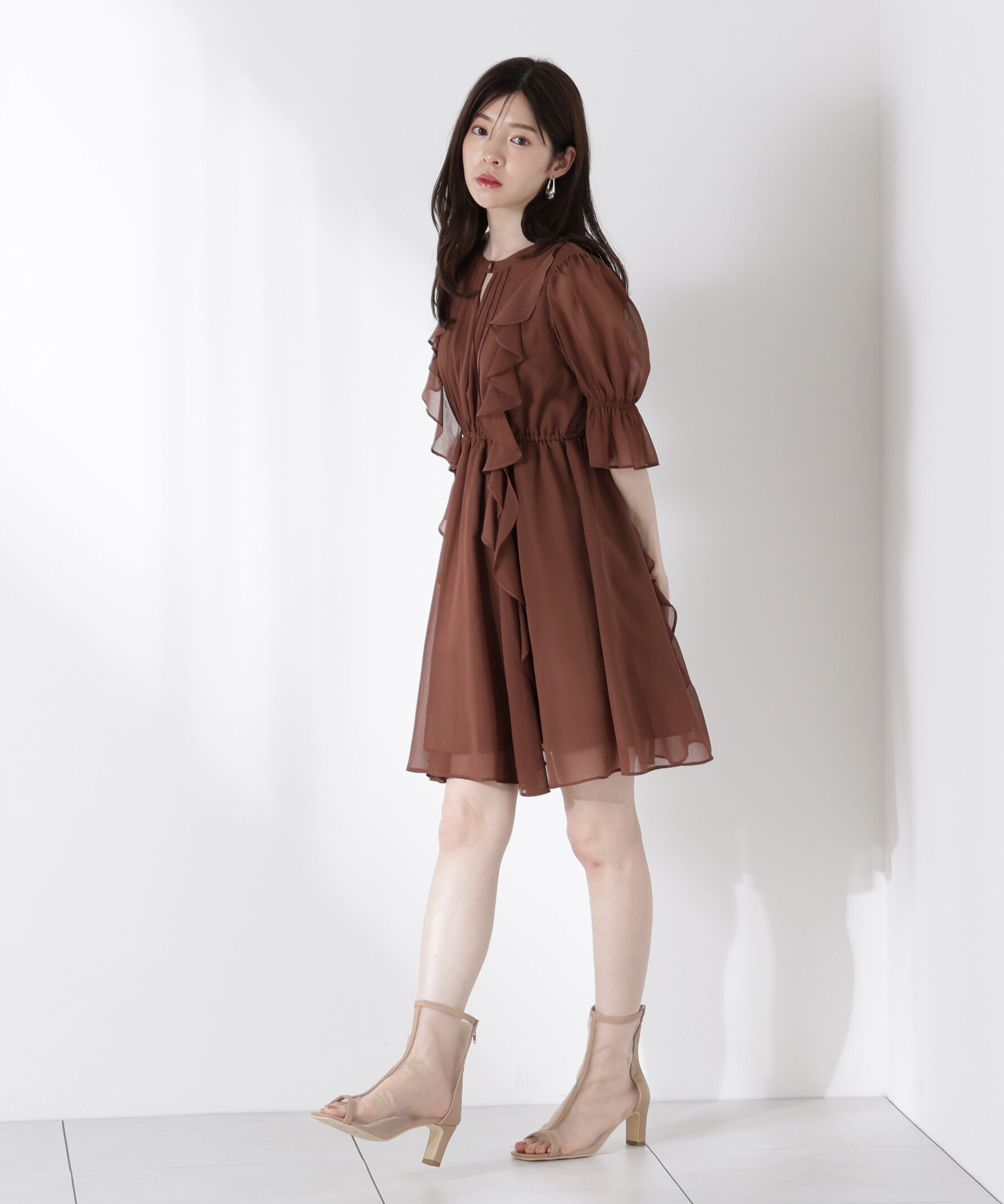 PROPORTION BODY DRESSING「《EDIT COLOGNE》フリル楊柳ミニワンピース」|ワンピース|