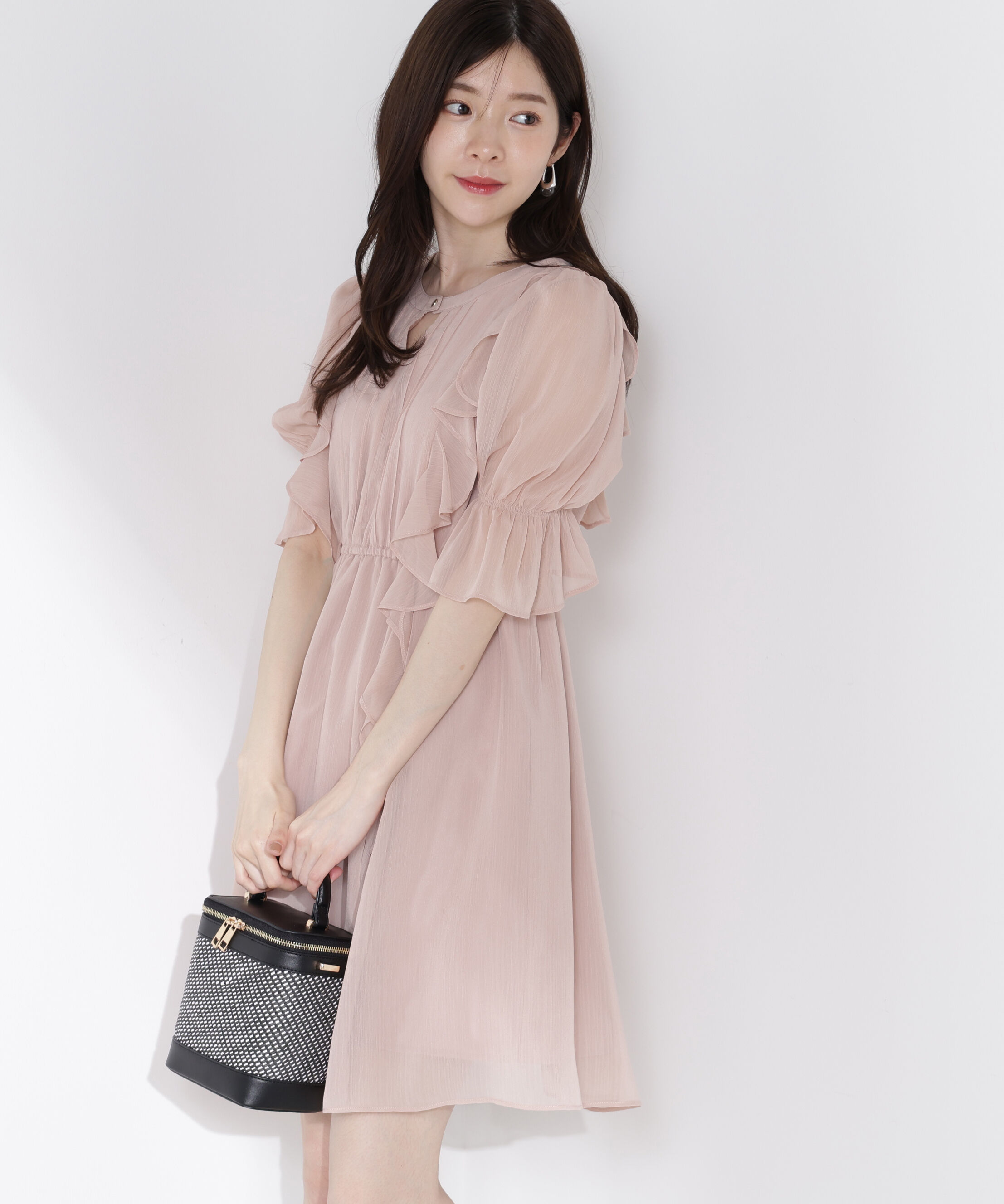 PROPORTION BODY DRESSING「《EDIT COLOGNE》フリル楊柳ミニワンピース」|ワンピース|