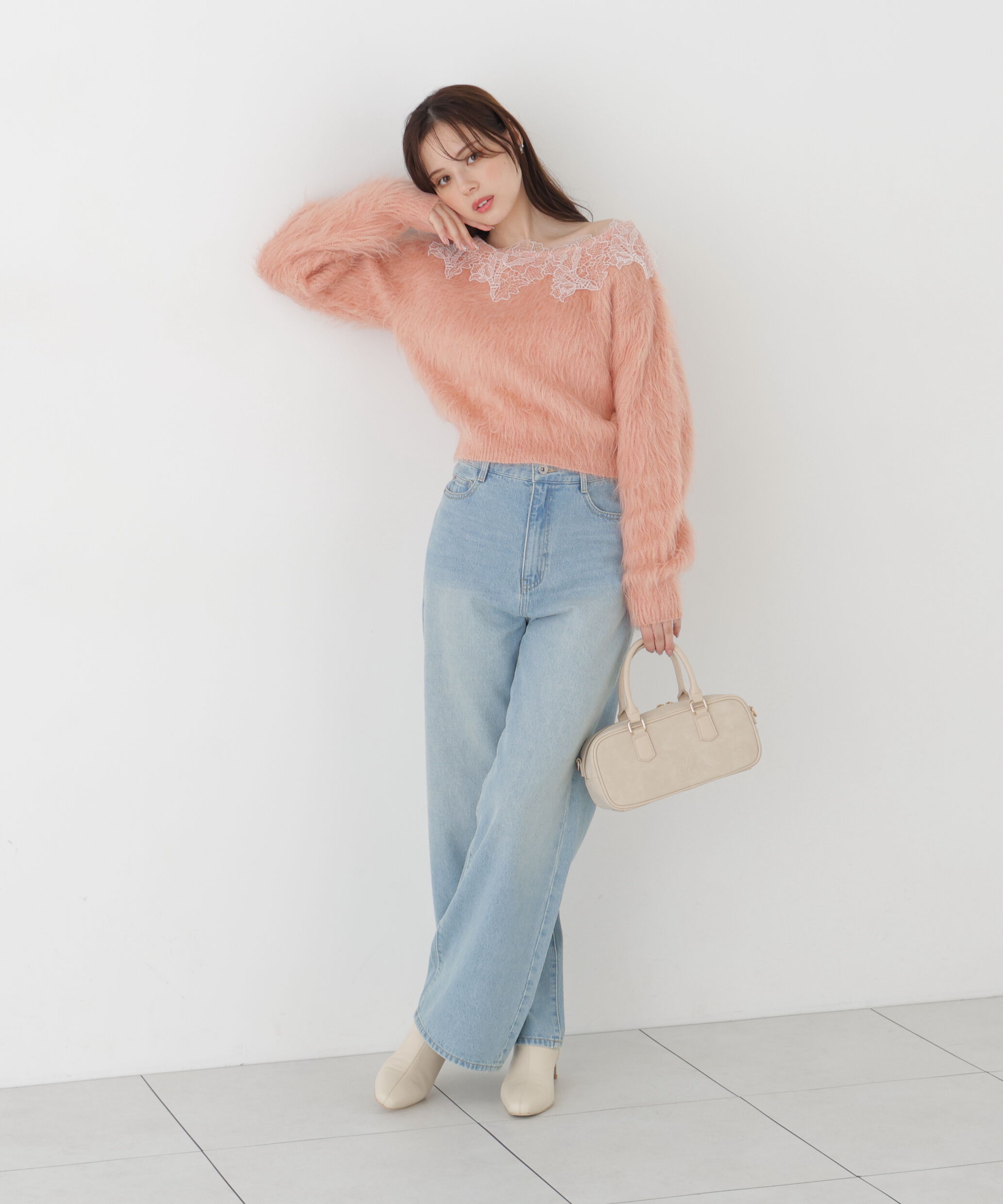PROPORTION BODY DRESSING「＜a/mie＞レースハイウエストワイドデニムパンツ」|その他|