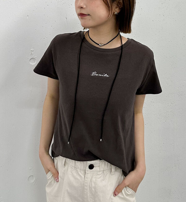 archives「ロゴ刺繍チビＴｅｅ」|Tシャツ・カットソー|CHARCOAL GRAY