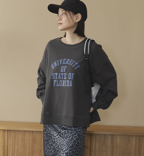 Doux archives「カレッジロゴサイドスリットプルオーバー」|Tシャツ・カットソー|