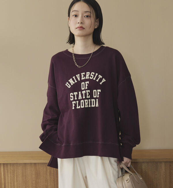 Doux archives「カレッジロゴサイドスリットプルオーバー」|Tシャツ・カットソー|