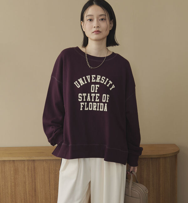Doux archives「カレッジロゴサイドスリットプルオーバー」|Tシャツ・カットソー|