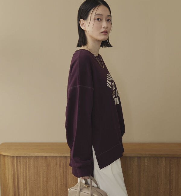 Doux archives「カレッジロゴサイドスリットプルオーバー」|Tシャツ・カットソー|