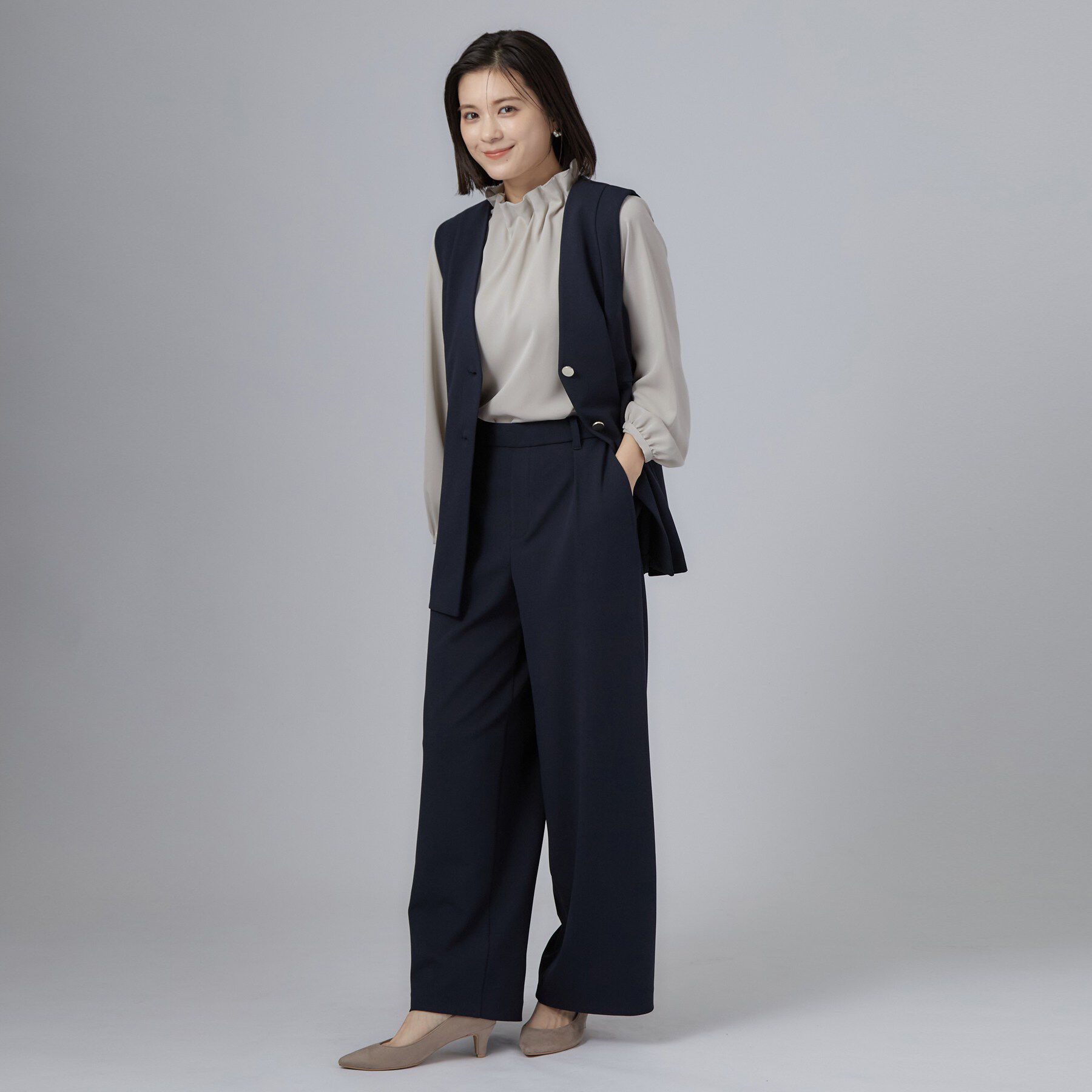 SHOO･LA･RUE「セレモニースタンドフリルブラウス」|シャツ・ブラウス|