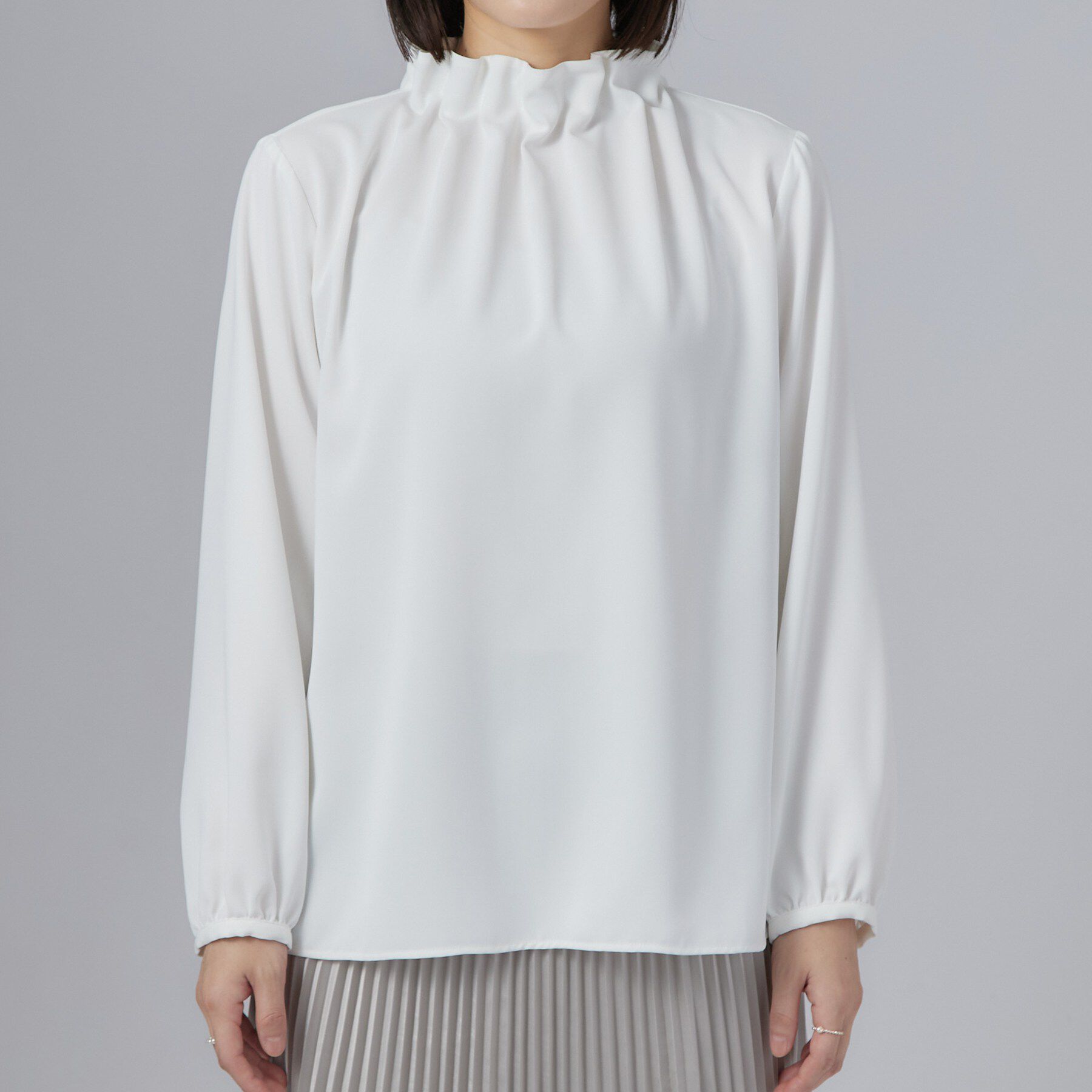 SHOO･LA･RUE「セレモニースタンドフリルブラウス」|シャツ・ブラウス|