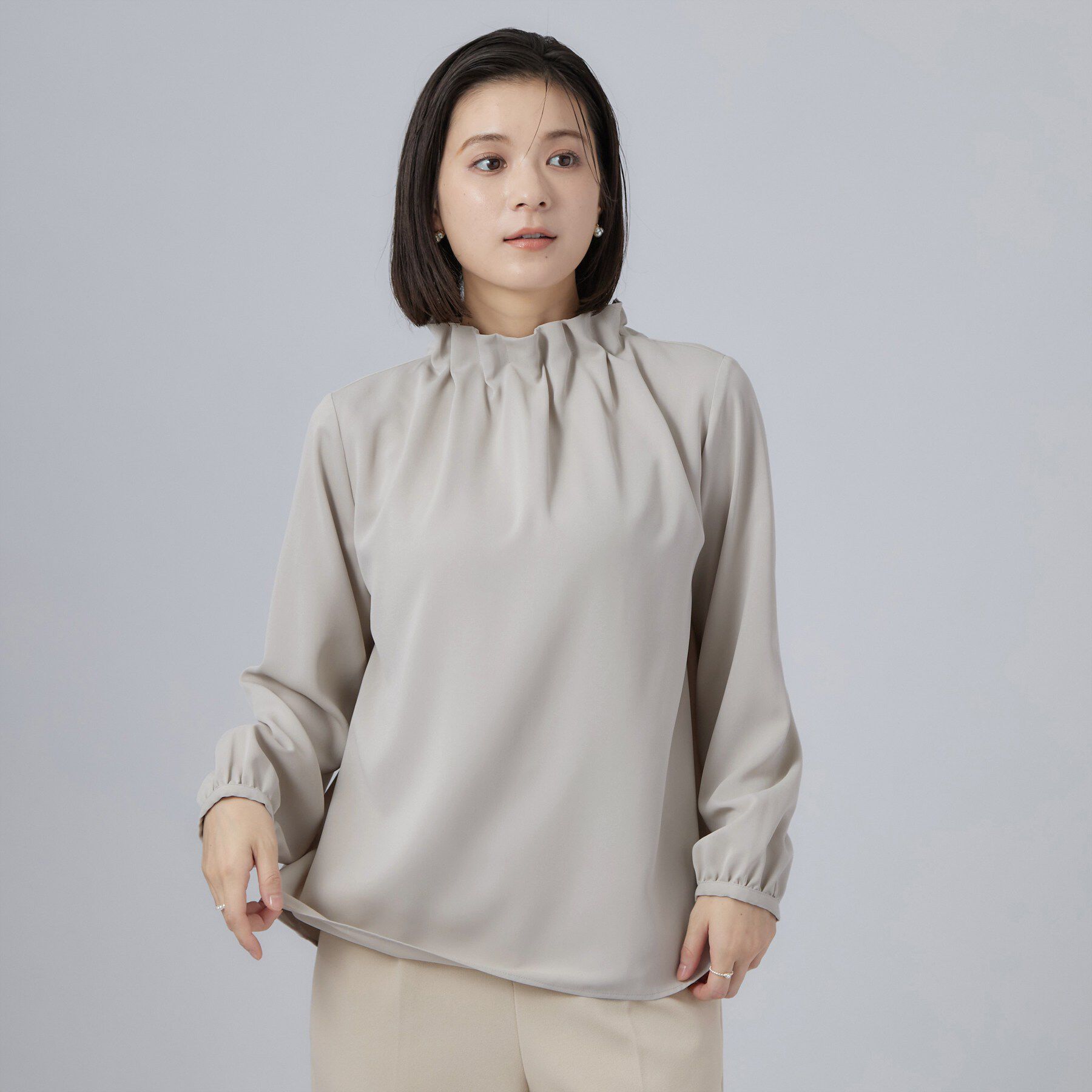 SHOO･LA･RUE「セレモニースタンドフリルブラウス」|シャツ・ブラウス|
