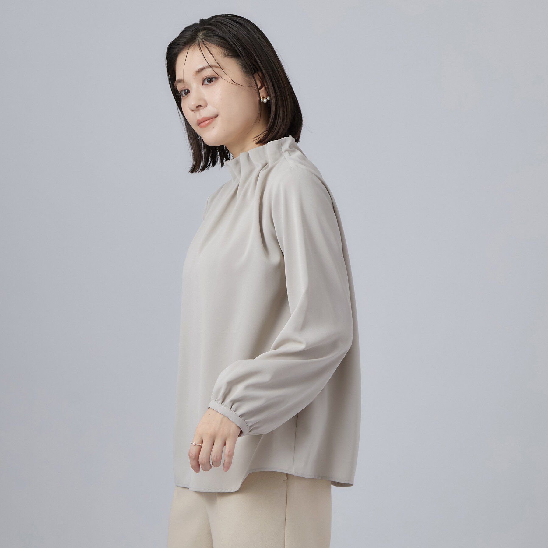 SHOO･LA･RUE「セレモニースタンドフリルブラウス」|シャツ・ブラウス|