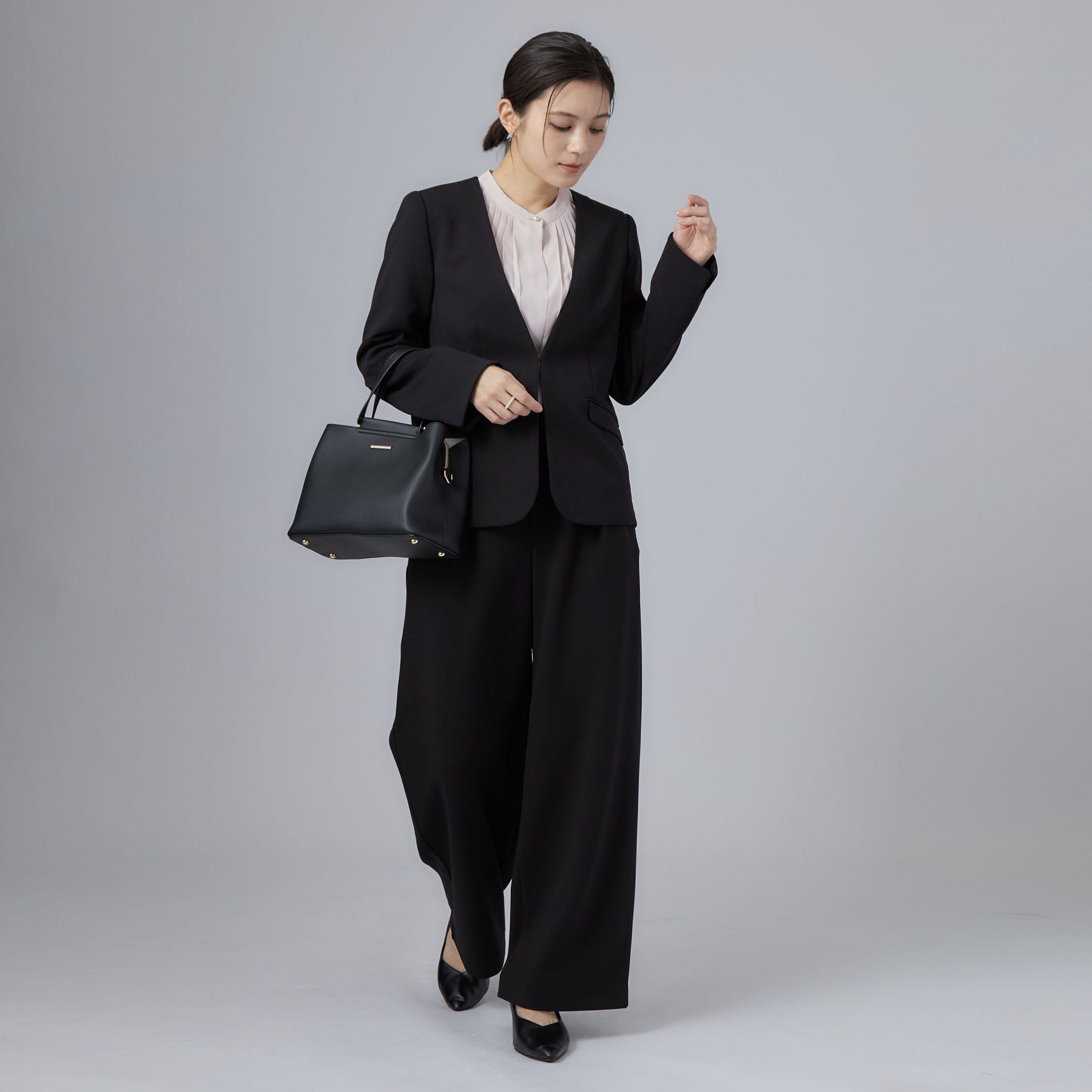 SHOO･LA･RUE「セレモニーフロントプリーツタックブラウス」|シャツ・ブラウス|