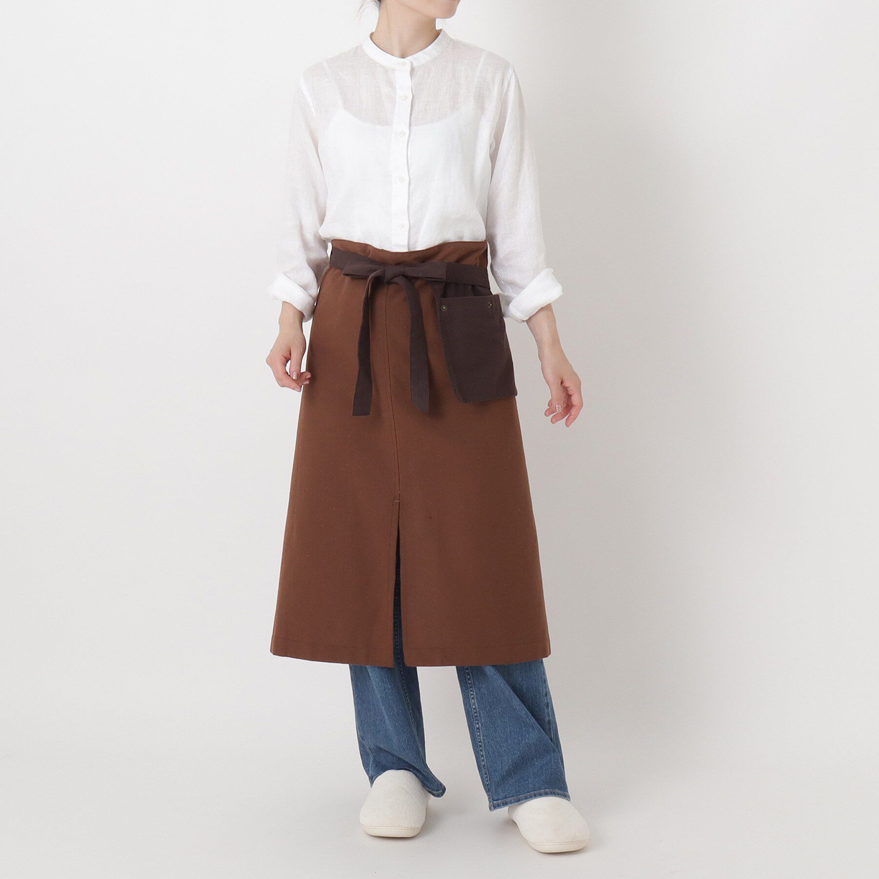 212 KITCHEN STORE「GAP ロングギャルソン リサイクルコットン ブラウン&times;ダークブラウン ＜212Kオリジナル＞」|食器・キッチングッズ|