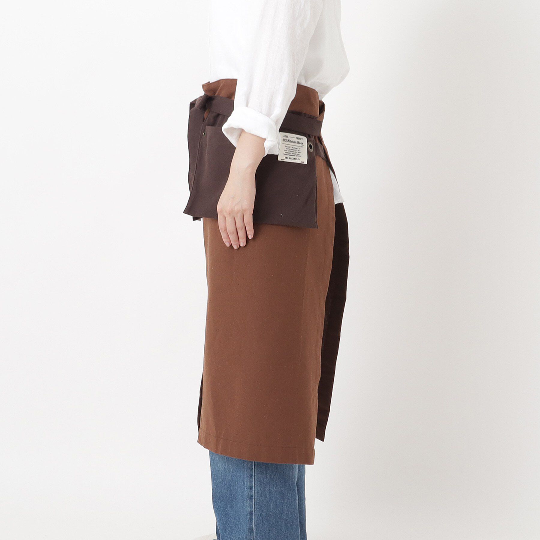 212 KITCHEN STORE「GAP ロングギャルソン リサイクルコットン ブラウン&times;ダークブラウン ＜212Kオリジナル＞」|食器・キッチングッズ|