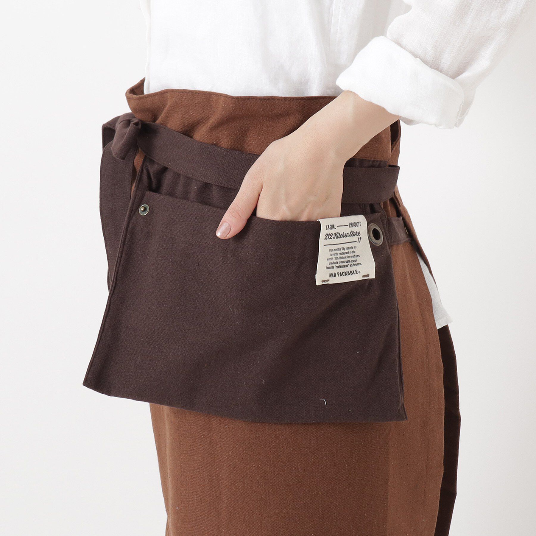 212 KITCHEN STORE「GAP ロングギャルソン リサイクルコットン ブラウン&times;ダークブラウン ＜212Kオリジナル＞」|食器・キッチングッズ|