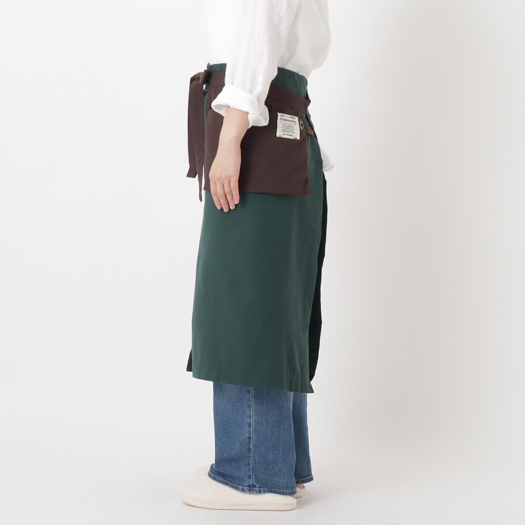 212 KITCHEN STORE「GAP ロングギャルソン リサイクルコットン グリーン&times;ダークブラウン ＜212Kオリジナル＞」|食器・キッチングッズ|
