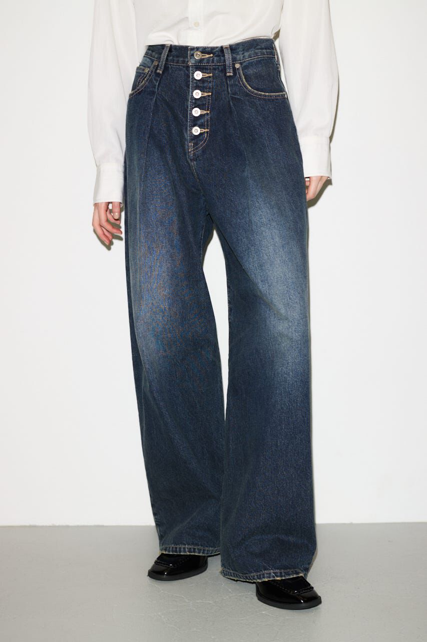 SLY「BUTTONFLY TUCK LOOSE PT-AB」|デニム|
