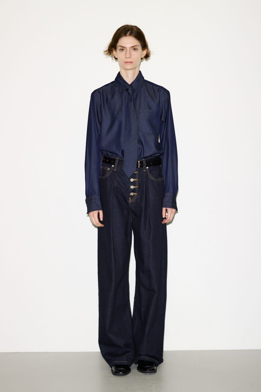 SLY「BUTTONFLY TUCK LOOSE PT-AB」|デニム|