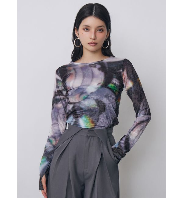 MURUA「ネオグラフィックベロアトップス」|Tシャツ・カットソー|