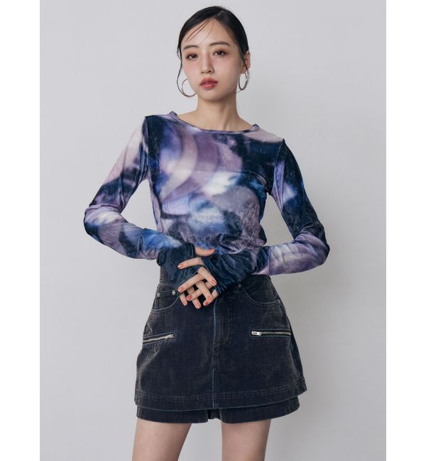 MURUA「ネオグラフィックベロアトップス」|Tシャツ・カットソー|