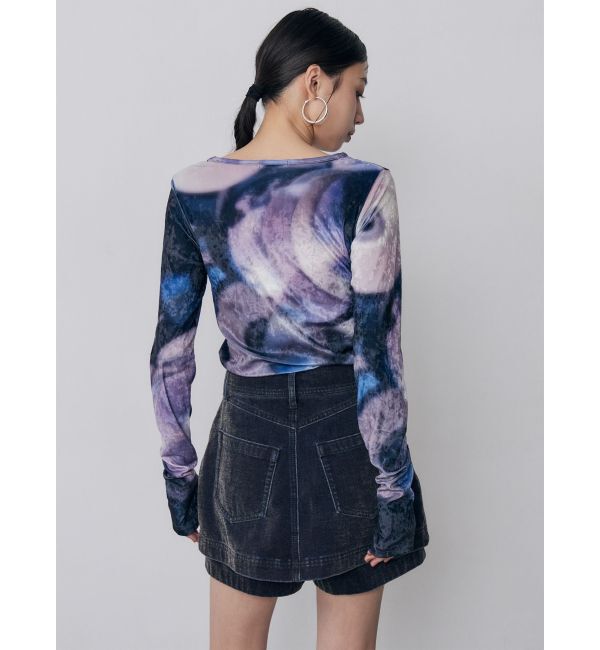 MURUA「ネオグラフィックベロアトップス」|Tシャツ・カットソー|
