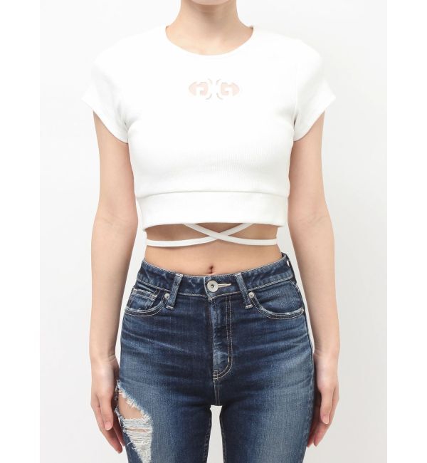GYDA「2WAY Symmetry GYDAクロスショートトップス」|Tシャツ・カットソー|