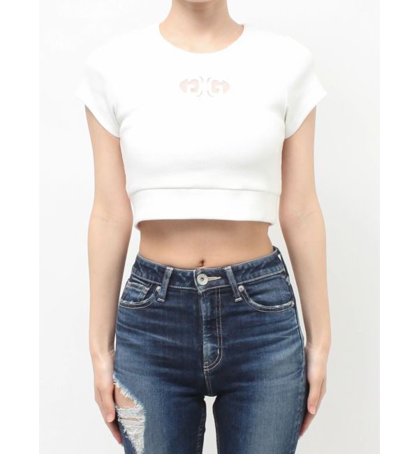 GYDA「2WAY Symmetry GYDAクロスショートトップス」|Tシャツ・カットソー|
