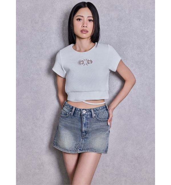 GYDA「2WAY Symmetry GYDAクロスショートトップス」|Tシャツ・カットソー|
