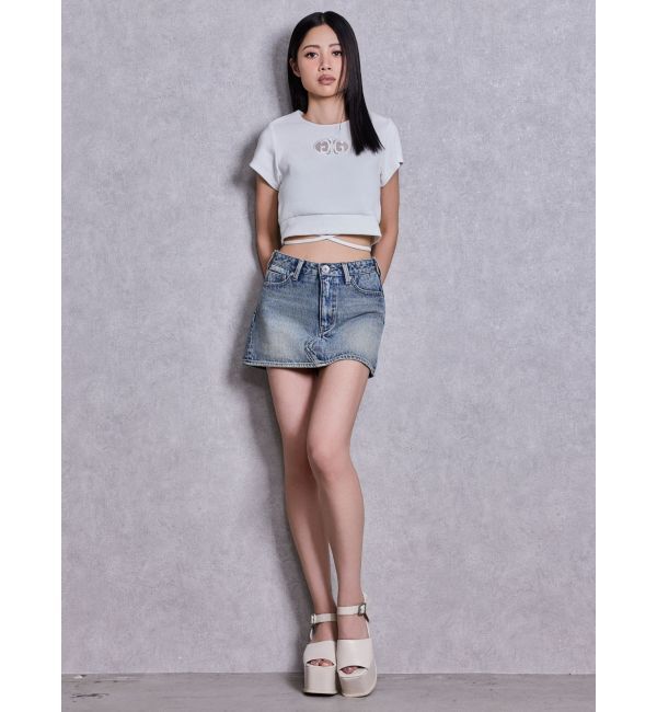 GYDA「2WAY Symmetry GYDAクロスショートトップス」|Tシャツ・カットソー|