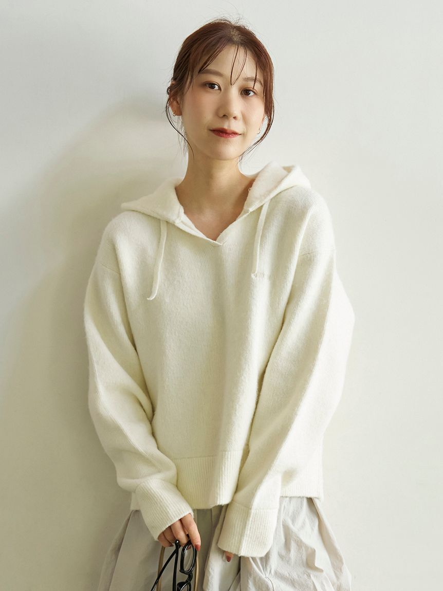 emmi atelier「ビックシルエットニットフーディー」|ニット・セーター|IVR