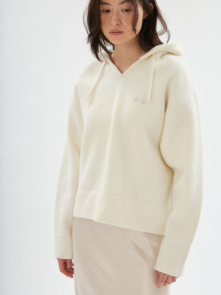 emmi atelier「ビックシルエットニットフーディー」|ニット・セーター|