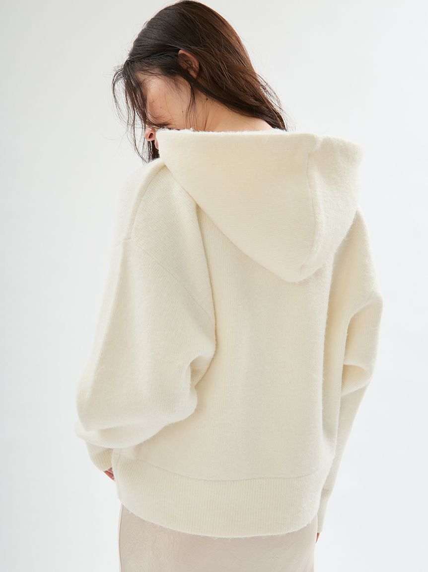 emmi atelier「ビックシルエットニットフーディー」|ニット・セーター|