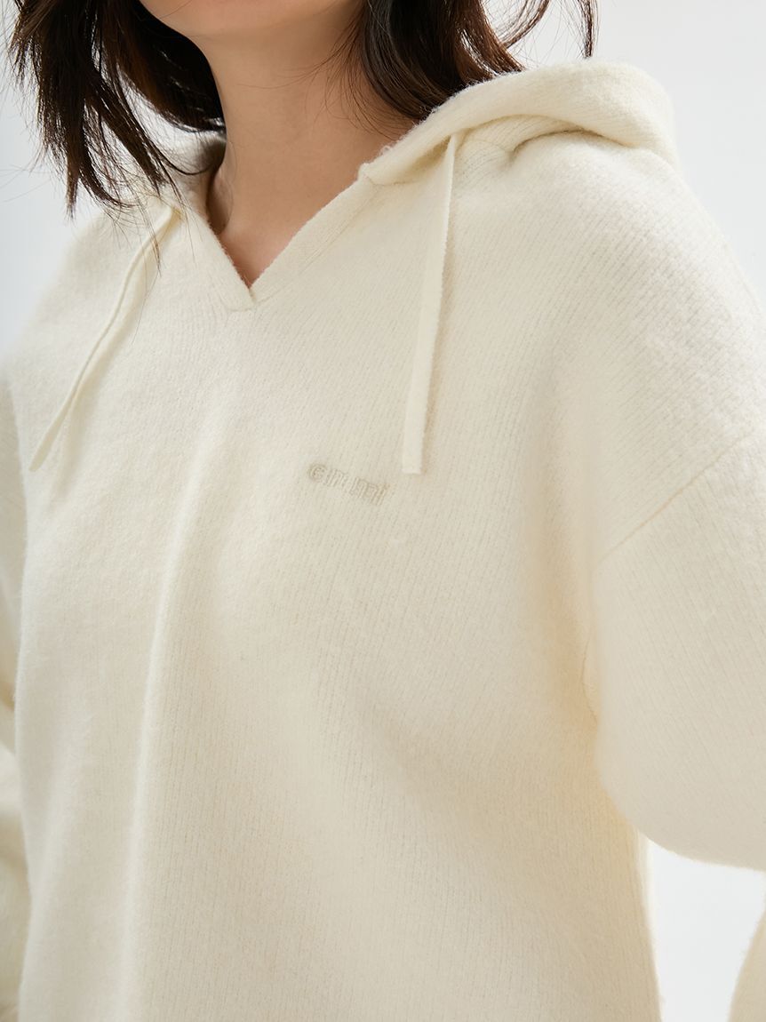 emmi atelier「ビックシルエットニットフーディー」|ニット・セーター|