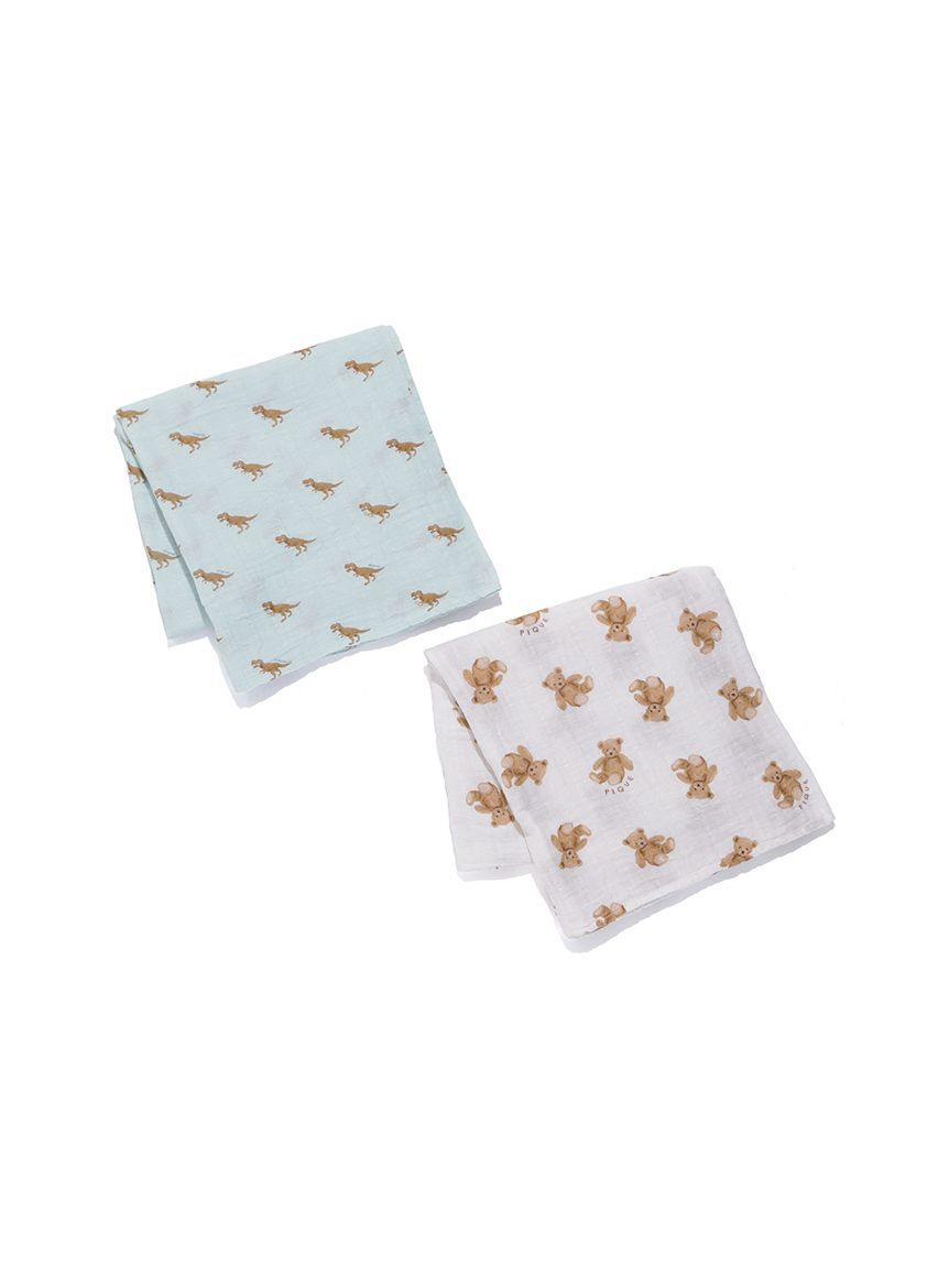 GELATO PIQUE KIDS & BABY「【aden + anais】【BABY】おくるみスワドル/ストロベリー・ベア/ダイナソー・ベア/2枚セット BOX付き」|その他ベビー用品|