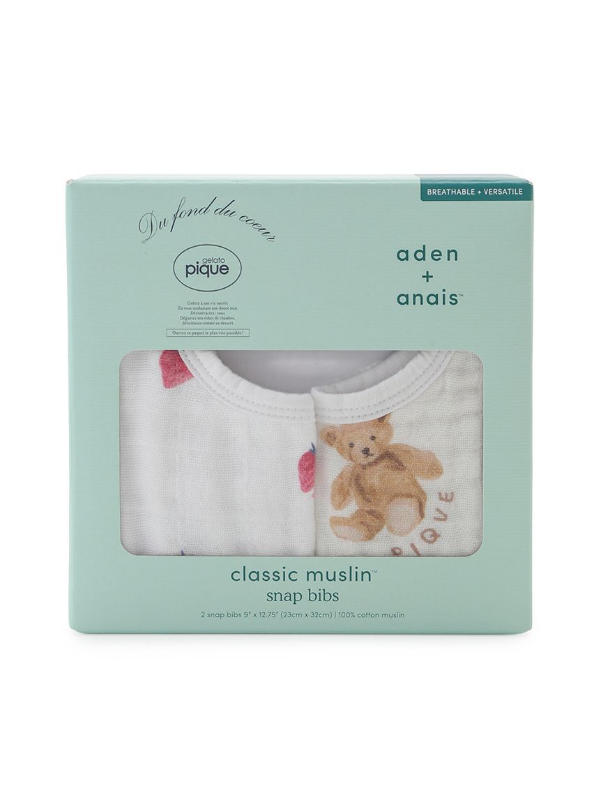 GELATO PIQUE KIDS & BABY「【aden + anais】【BABY】スナップビブ/ストロベリー・ベア/ダイナソー・ベア/2枚セット BOX付き」|その他ベビー用品|