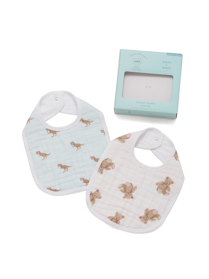 GELATO PIQUE KIDS & BABY「【aden + anais】【BABY】スナップビブ/ストロベリー・ベア/ダイナソー・ベア/2枚セット BOX付き」|その他ベビー用品|