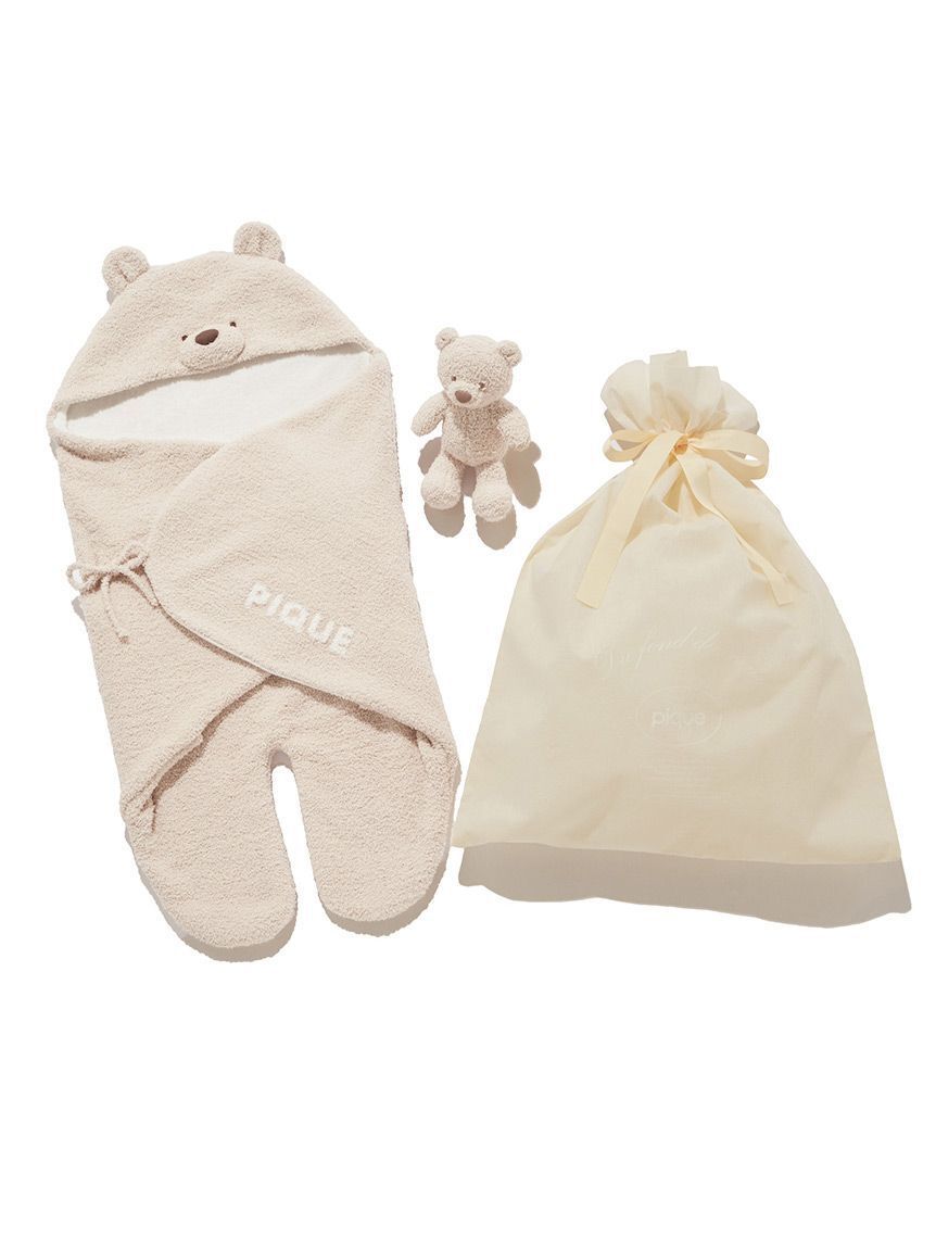 GELATO PIQUE KIDS & BABY「【ラッピング済み】【BABY】パウダーベアおくるみ＆ぬいぐるみSET」|その他ベビー用品|
