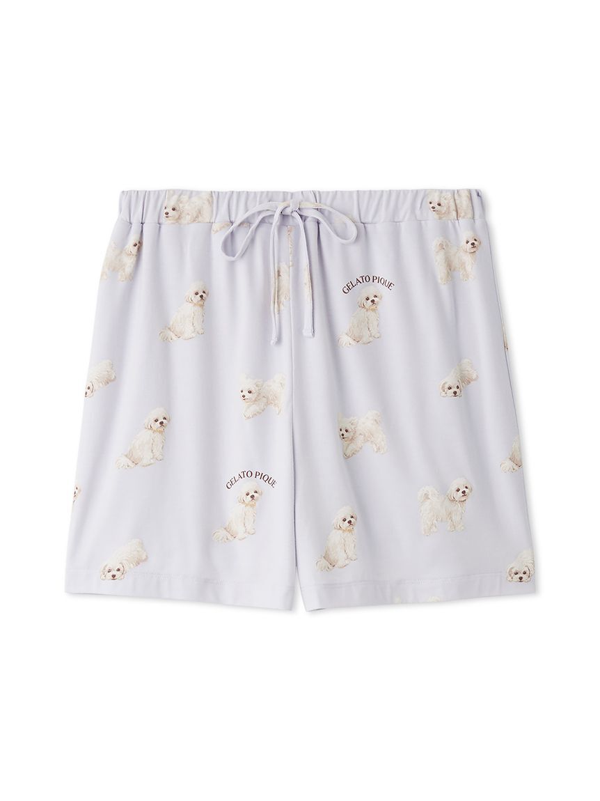 gelato pique「【UVカット】お散歩ドッグ柄ショートパンツ」|ルームウェア|