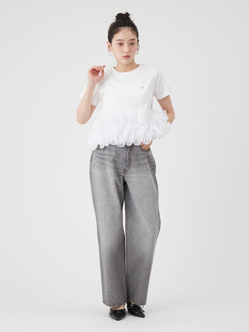 LILY BROWN「ボリュームフリルカットトップス」|Tシャツ・カットソー|