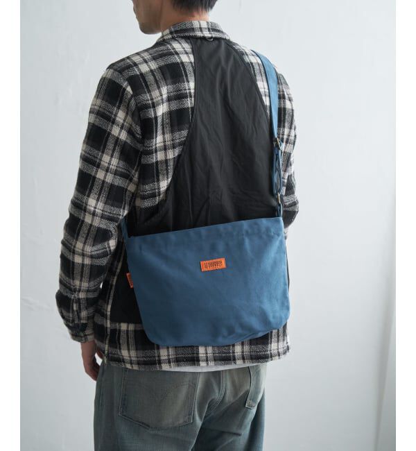 ikka「UNIVERSAL OVERALL ユニバーサルオーバーオール キャンバスダブルフェイスショルダーバッグ」|その他|ブルー