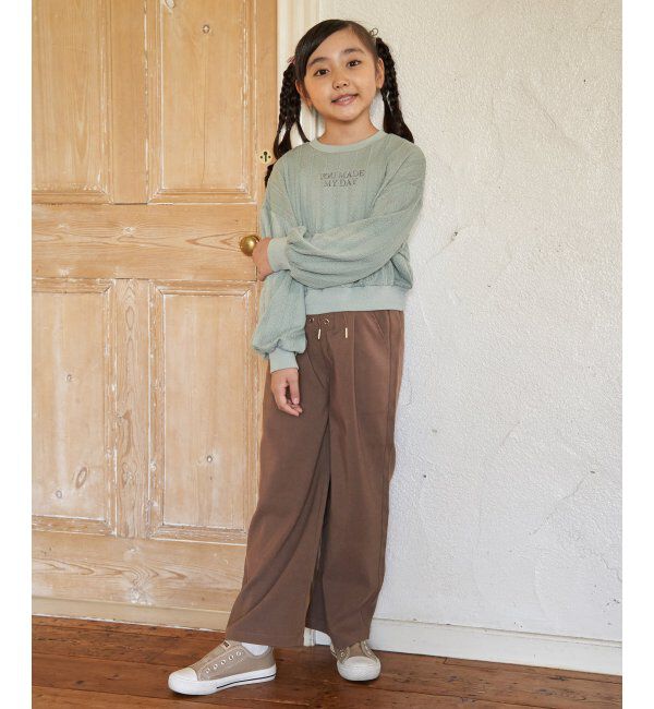 ikka kids「ニットソークロップドロゴプルオーバー（120~160cm）」|Tシャツ・カットソー|