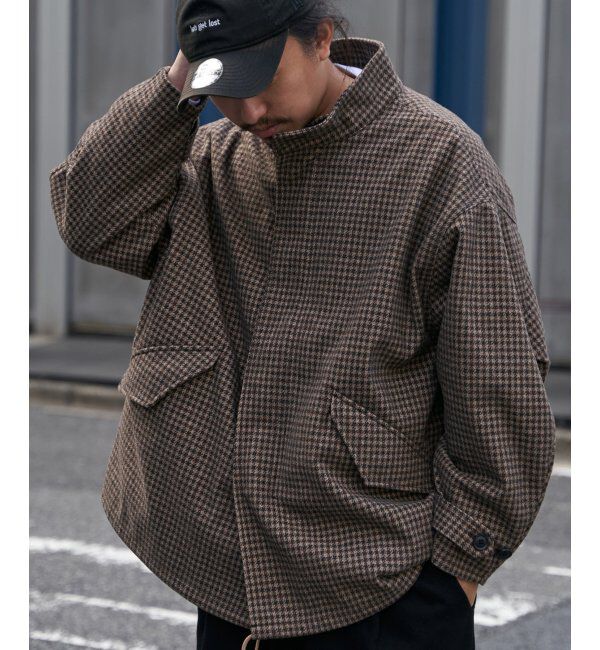 VENCE share style「メルトンショートモッズコート」|ブルゾン・スタジャン|チェック