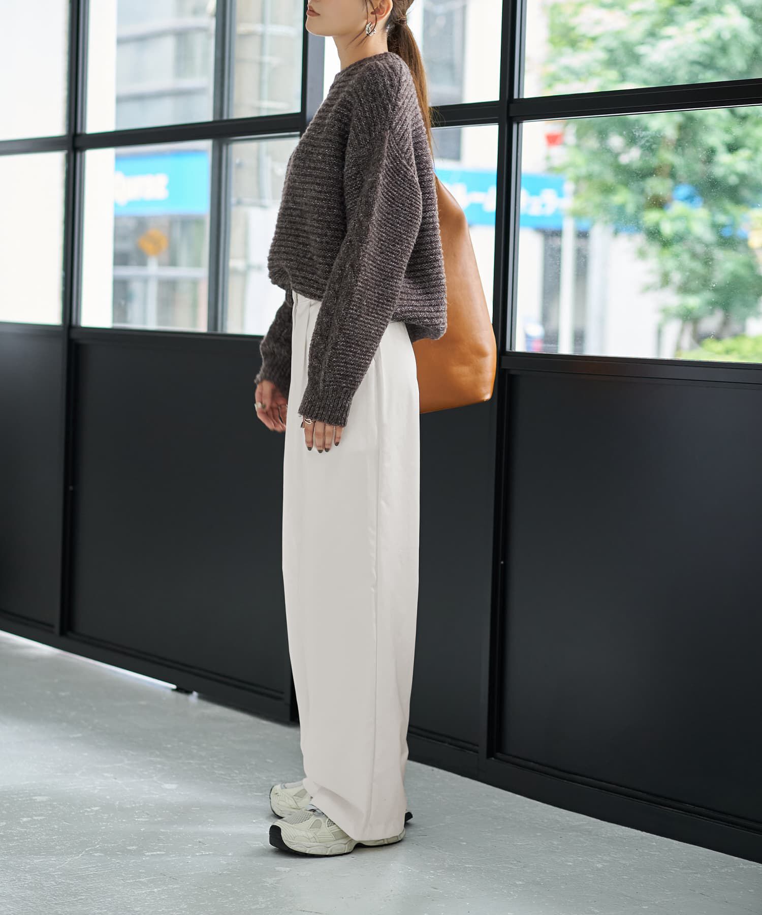 STYLE DELI「袖だけケーブル編みニットプルオーバー」|ニット・セーター|