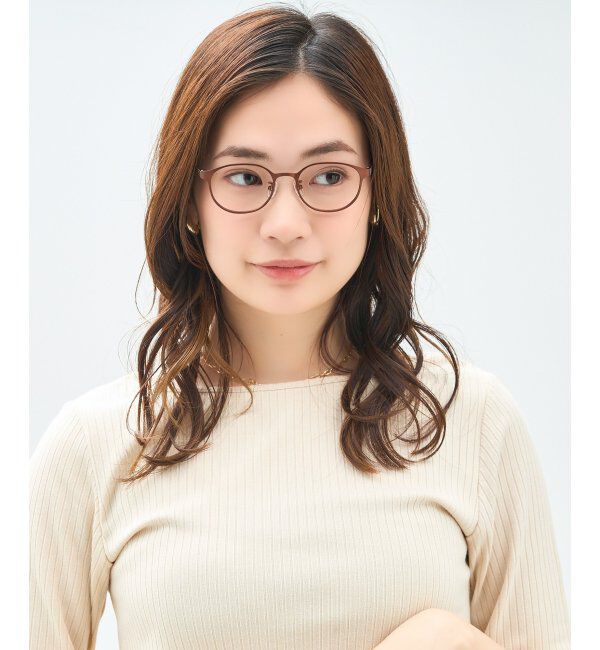  「ボストン型 メガネ(XSサイズ) レディース キッズ用｜伊達メガネ 度付きメガネ｜可愛い  レンズ交換券付」|メガネ|薄ブラウン1