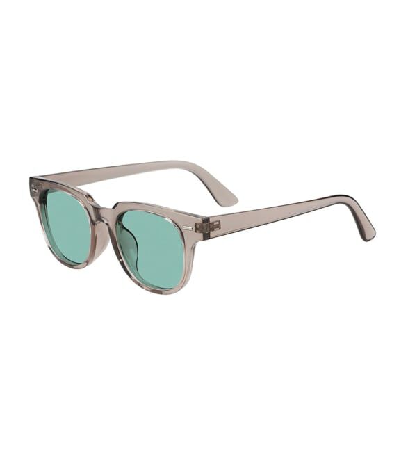  「SUNCUTGlasses/UV100%CUT ウェリントン型 サングラス [度無し専用] 黒縁 紫外線対策 UVカット」|サングラス|