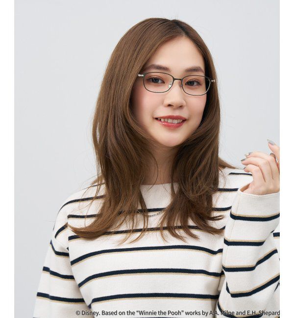  「 ウェリントン型 メガネ | 軽量、眼鏡、くまのプーさん Zoff  レンズ交換券付 レンズ交換券付」|メガネ|