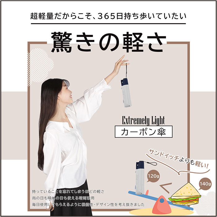 BACKYARD FAMILY「KIZAWA 折りたたみ傘 通販 日傘 折りたたみ 完全遮光 傘 50cm 折畳み傘 晴雨兼用」|傘|