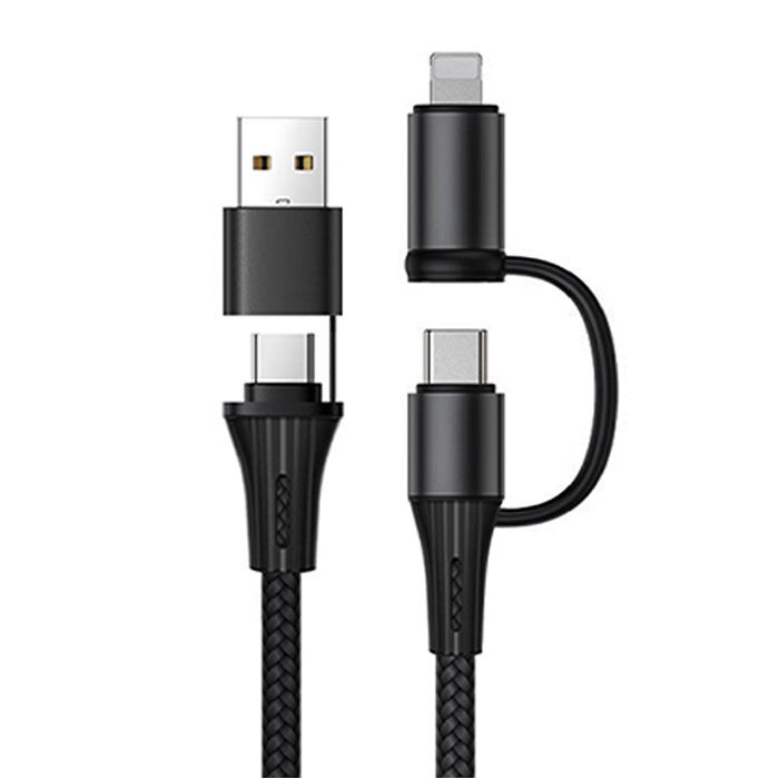 BACKYARD FAMILY「4in1 USB 充電ケーブル 通販 通信ケーブル タイプcケーブル ライトニングケーブル」|その他|