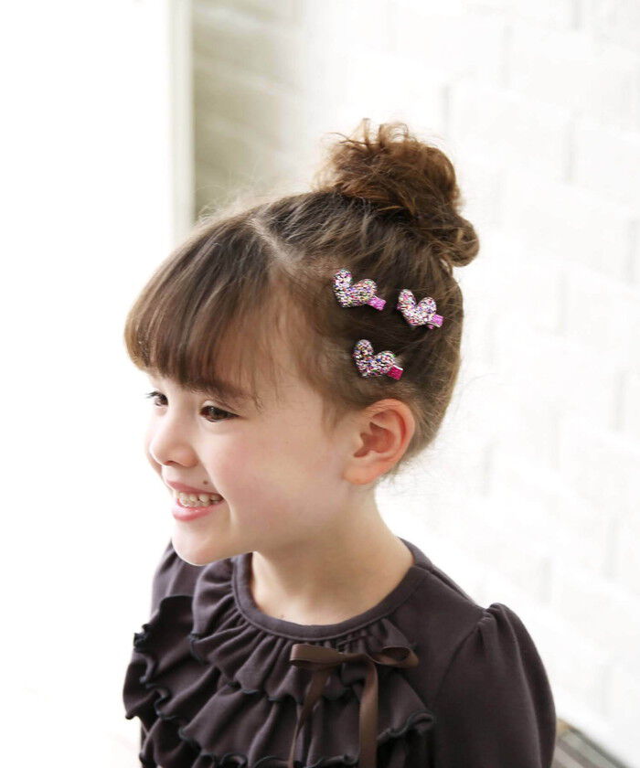 BACKYARD FAMILY「ヘアクリップ ハート 小さめ 2個セット 通販 ヘア クリップ ヘアピン 髪飾り 髪留め キッズ」|その他|